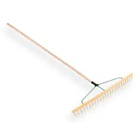Polyhark 24 tands met egaliseerkant | werkbreedte 94 cm | houten steel 160 cm