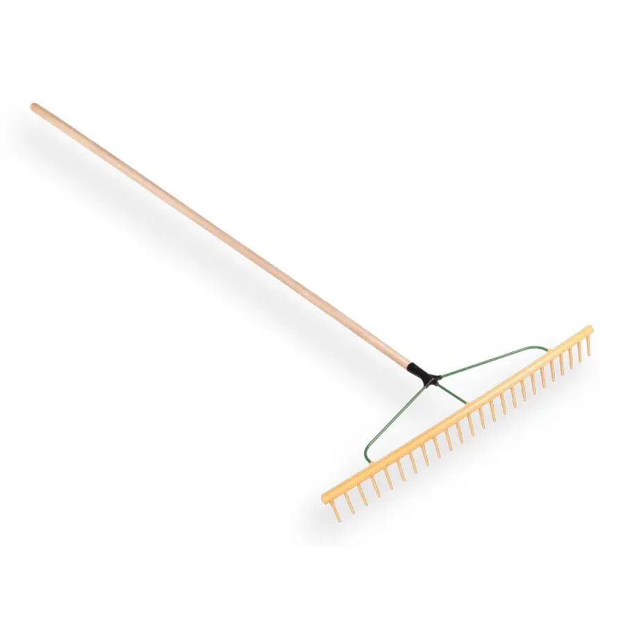 Polyhark 24 tands met egaliseerkant | werkbreedte 94 cm | houten steel 160 cm