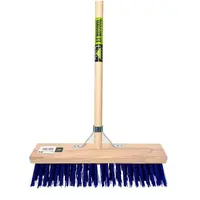 Stalbezem PVC blauw 45 cm | met FSC steel 150 cm en stokhouder