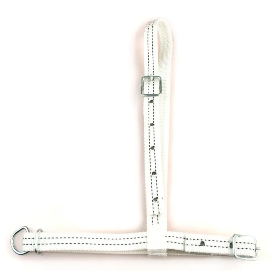 Weidehalster zonder ketting | nylon | wit | bandbreedte 27 mm