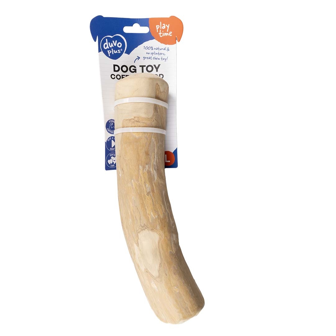 Duvo+ Koffiehout kauwstok bruin voor honden &VerticalLine; S 15-20 cm, M 20-25 cm, L 25-30 cm L - 25-30cm/&Oslash;5-7cm