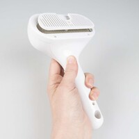 Stoom en slickerborstel wit XL 20x11x6,5 cm | zelfreinigend | USB oplaadbaar