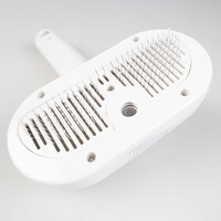 Stoom en slickerborstel wit XL 20x11x6,5 cm | zelfreinigend | USB oplaadbaar