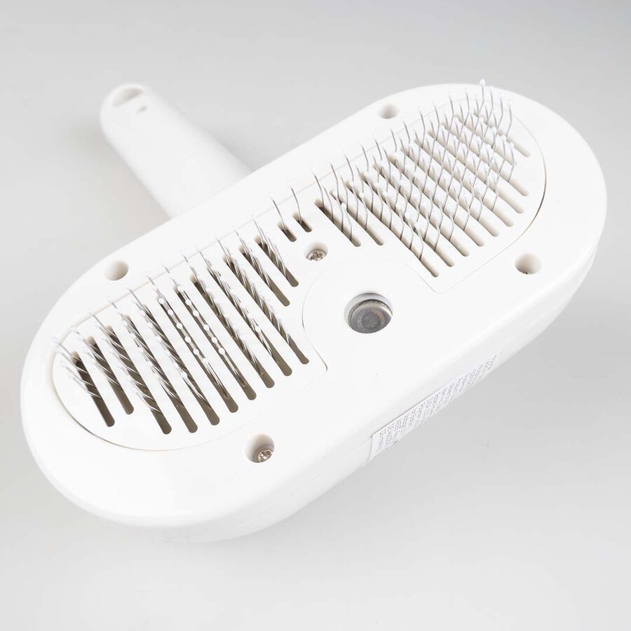 Stoom en slickerborstel wit XL 20x11x6,5 cm | zelfreinigend | USB oplaadbaar