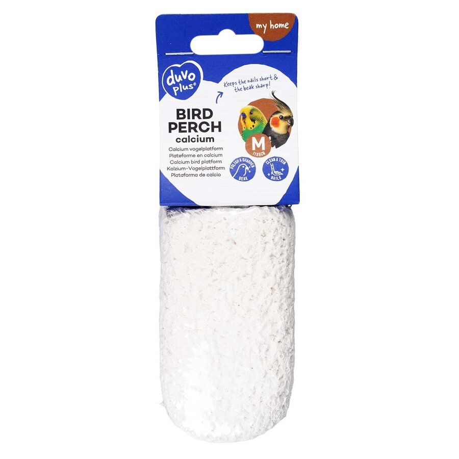Calcium vogelplatform wit 11x6x3 cm | zitplatform voor snavel en nagels