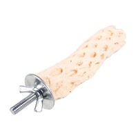 Bijenpollen vogelzitstok lichtbruin | nagels kort + snavel slijpen | S 13 cm, M 20 cm, L 26,5 cm