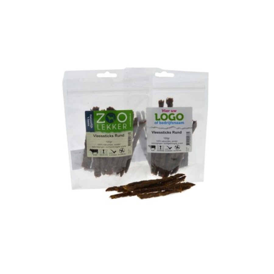 Vleessticks rund | 100 g | graanvrij hondensnack kauwlevel 2