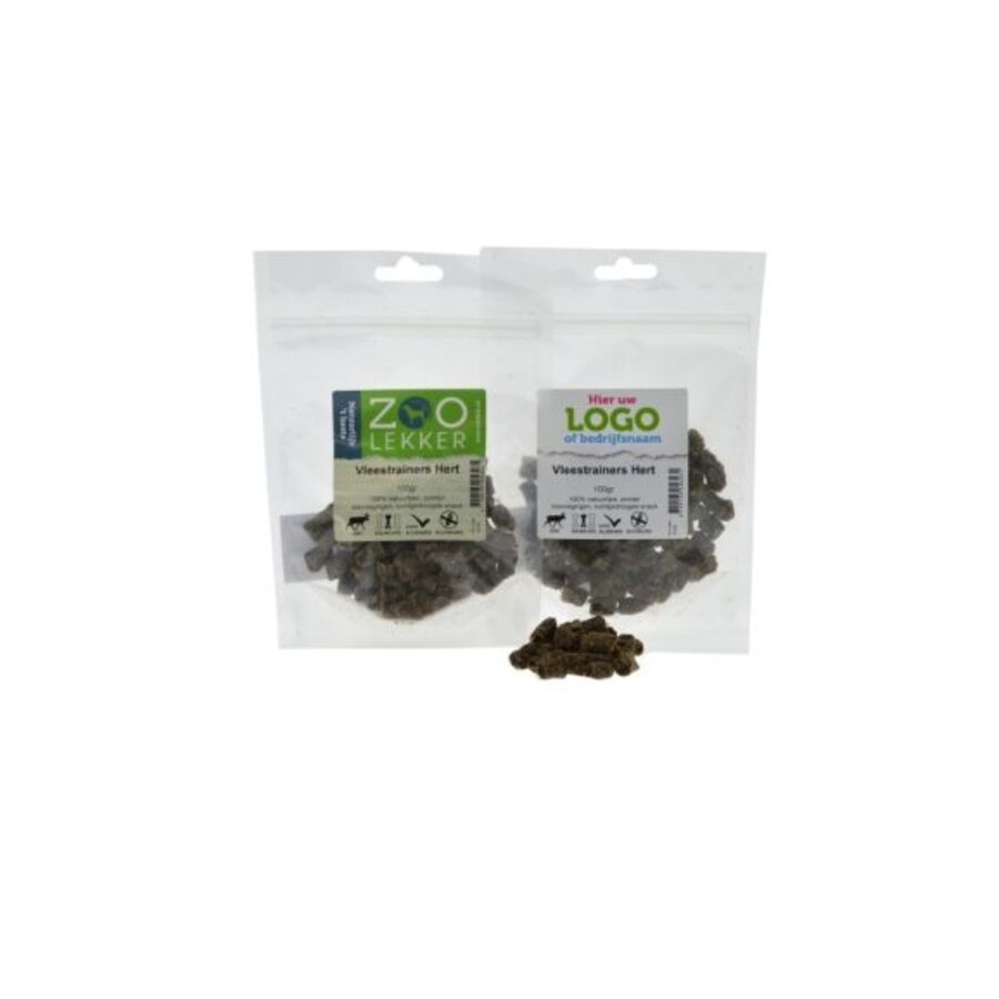 Vleestrainers hert 100 g | graanvrije trainingssnack voor honden