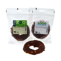 Donut met eend hondensnack | buffelhuid kauwring 100-120 gram