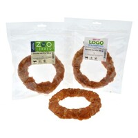 Donut met kip 160 g | kauwsnack van buffelhuid voor honden