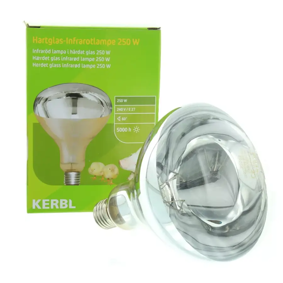 Warmtelamp infrarood 250W wit | E27 | voor kalveropfok en dierverblijven