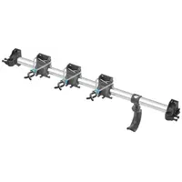 Gereedschapsrek Plus | aluminium wandrek met 3 houders + universele haak