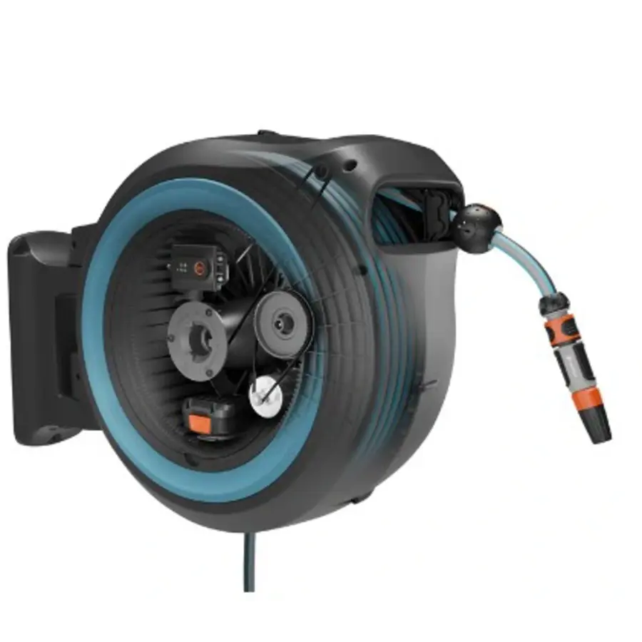 Accu wandslangenbox PowerRoll XXL set 40 m | automatisch oprollen | inclusief accu en lader