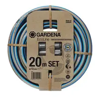 Duurzame tuinslangset 13 mm | 20 m met kraanstuk, waterstop en reinigingspistool