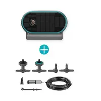 AquaBloom bewateringsset op zonne-energie set L | voor maximaal 30 planten | 20 m Micro-Drip slang