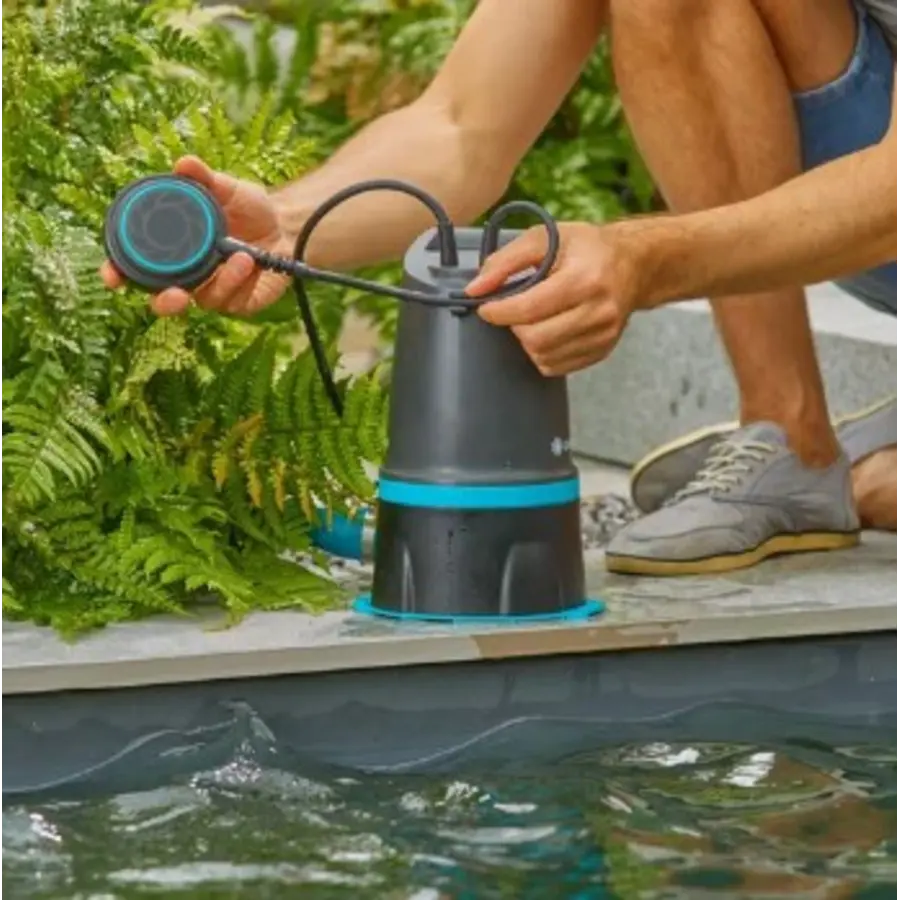 Hoogwater set 20000 | 20.000 l/u dompelpomp 2-in-1 + platte slang 10 m + opbergbox met voorfilter