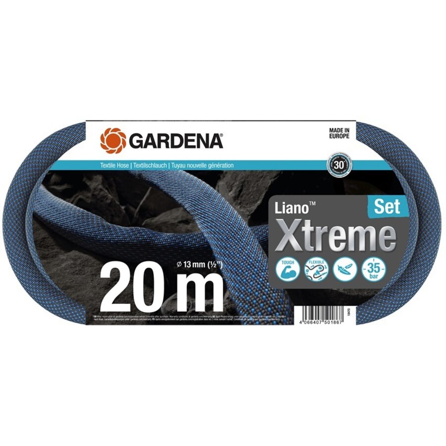 Textiel tuinslang set Liano Xtreme | 13 mm (1/2) | 15 m | 20 m | 30 m