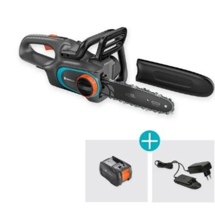 Accu kettingzaag set 18V | 25 cm zaagblad | 8 m/s | incl. 4,0Ah accu + lader