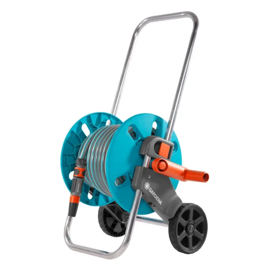 Slangenwagen set | 20 m tuinslang 13 mm (1/2) | inclusief aansluitstukken en tuinspuit