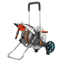 AquaRoll M Easy Metal slangenwagen set | 25 m tuinslang 13 mm | stabiel en inklapbaar