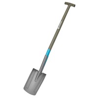 Spade met T-greep 117 cm | ergonomische houten steel | grote voetsteunen