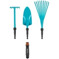 Combisystem kleingereedschapsset E16 | 4-delige set met handgreep, schep, handhark en bloemenhark