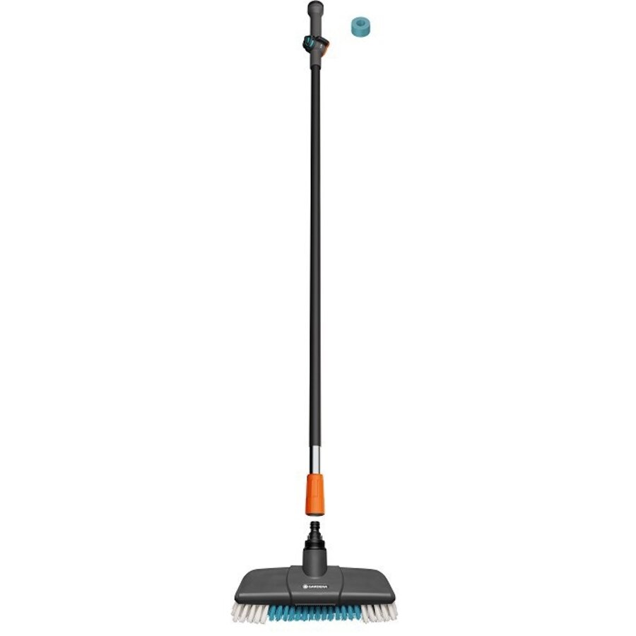 Wasset met steel hard | watervoerende terrasborstel set | steel 150 cm