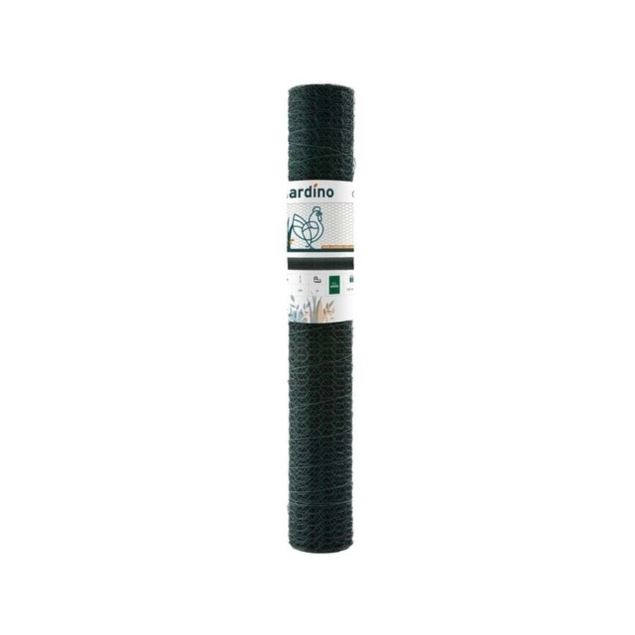 Zeskant gaas groen 13 mm | draaddikte 1,0 mm | 50 cm of 100 cm hoog | 5 m, 10 m of 25 m rol
