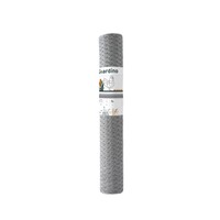 Zeskant gaas verzinkt 25 mm | 0,8 mm | 0,75 m x 50 m | kippengaas voor ren en tuin