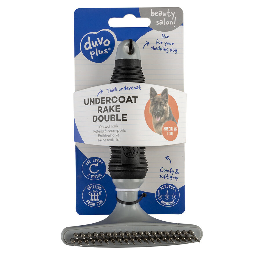 Anti-klit hark 20 pins | ontwolhark met roterende tanden voor honden