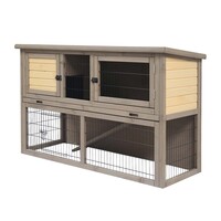 Woodland konijnenhok Bel-Étage Country 136.5x50x85cm grijs/beige