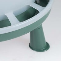 Voederbak met pootjes eco transparant groen | 7L of 10L | voersilo voor kippen