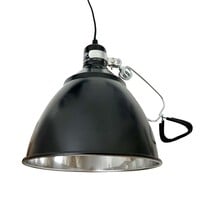 Lamphouder zwart 14 cm | aluminium reflector | keramische fitting | 175 cm kabel