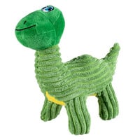 Pluche dino brontosaurus corduroy groen | 24 x 12 x 24 cm | met pieper
