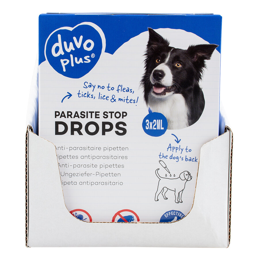 Anti-parasitaire druppels voor honden | 3 pipetten van 2 ml | tegen vlooien en teken
