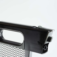 Hondenveiligheidshek met 2 verlengstukken 75–110 cm breed | 76 cm hoog | zwart/bruin