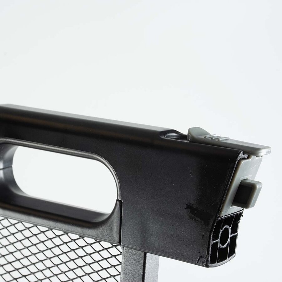 Hondenveiligheidshek met 2 verlengstukken 75–110 cm breed | 76 cm hoog | zwart/bruin