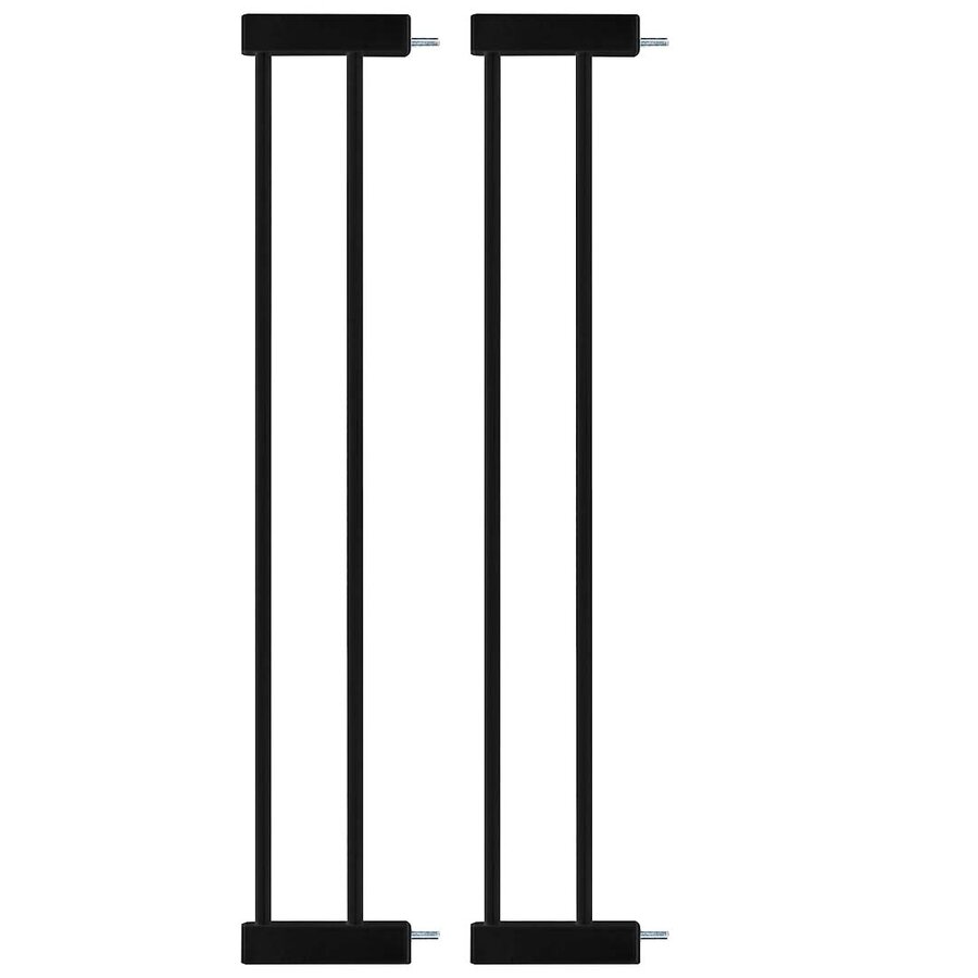 Hondenveiligheidshek met 2 verlengstukken 75–110 cm breed | 76 cm hoog | zwart/bruin