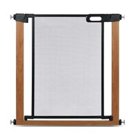Hondenveiligheidshek met 2 verlengstukken 75–110 cm breed | 76 cm hoog | zwart/bruin
