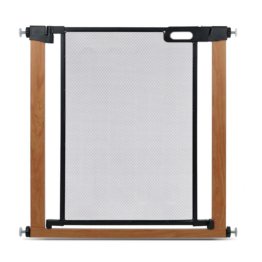 Hondenveiligheidshek met 2 verlengstukken 75–110 cm breed | 76 cm hoog | zwart/bruin