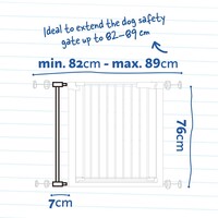 Verlengstukken voor veiligheidshek wit | set 2 stuks 7 cm + 14 cm