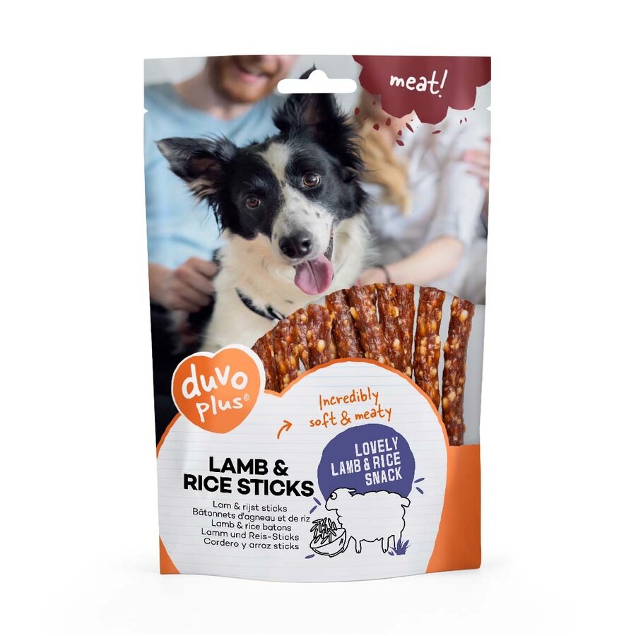 Lam & rijst sticks hondensnack 100 g | zachte beloningssnack