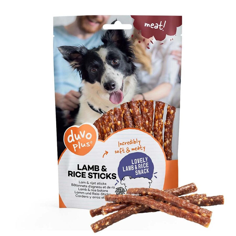 Lam & rijst sticks hondensnack 100 g | zachte beloningssnack