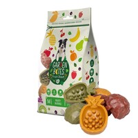 Fruity Buddies vegetarische kauwsnack hond | 6 cm 18 stuks | 9 cm 6 stuks | 11,5 cm 3 stuks