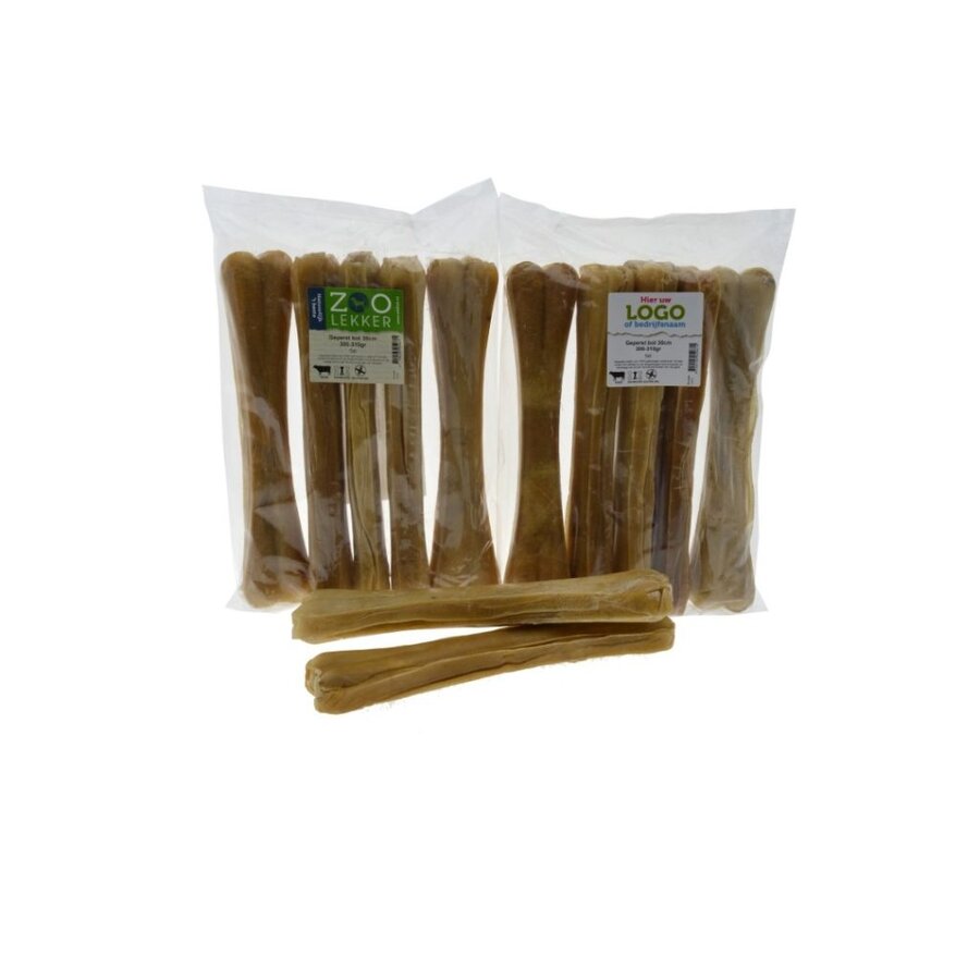 Geperst bot 30 cm | buffelhuid kauwbot 300-310 g voor honden