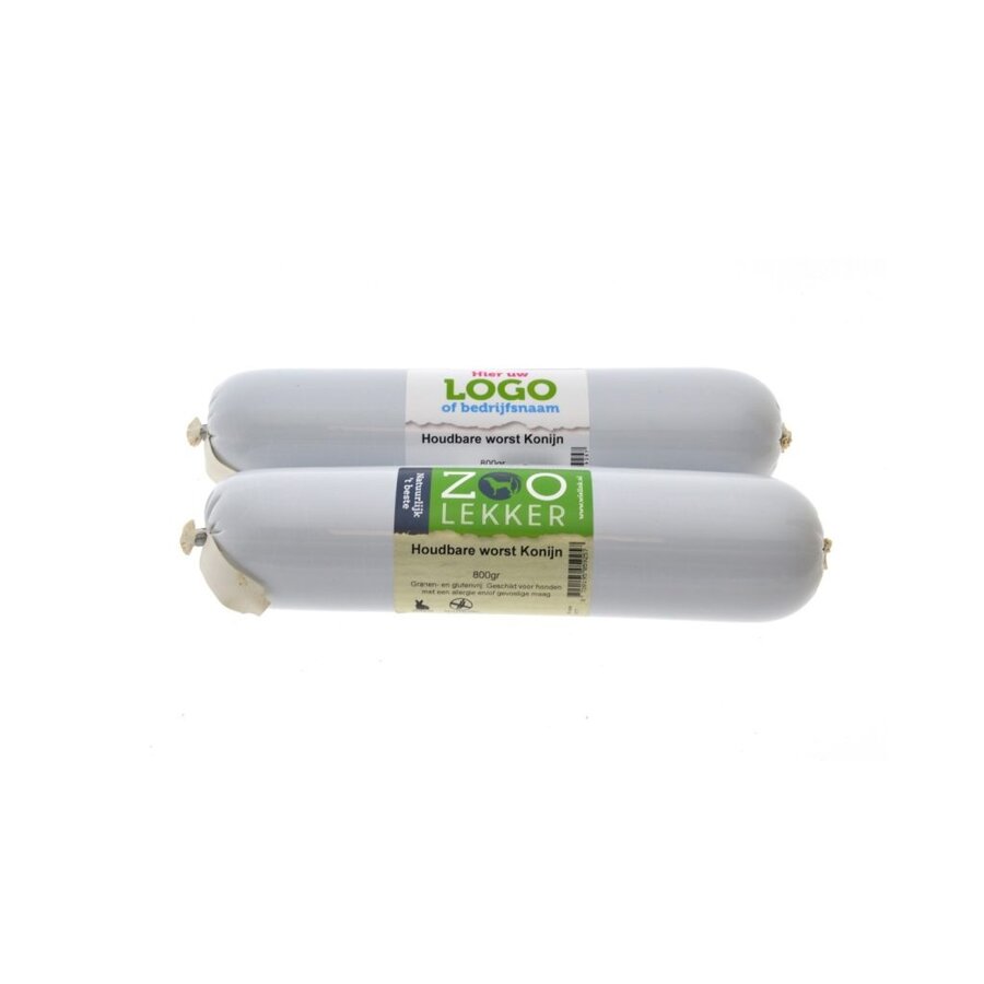Houdbare hondenworst met konijn | 800 g | graanvrij en glutenvrij