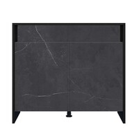 Aquariumkast Aqua 80 Black Marble | 80x30x70 cm | met 2 deuren en opbergruimte