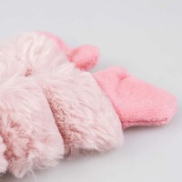 Pluche Huggi varken roze hondenspeeltje | plat zonder vulling | met pieper | maat S of L