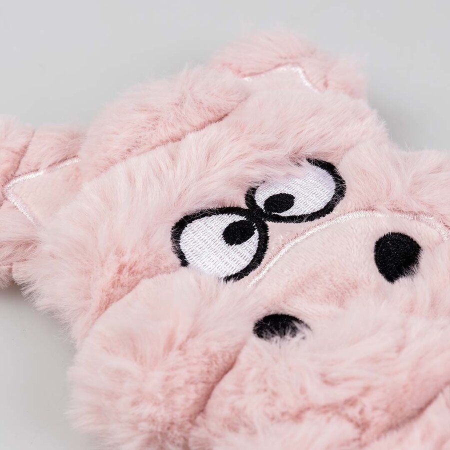 Pluche Huggi varken roze hondenspeeltje | plat zonder vulling | met pieper | maat S of L