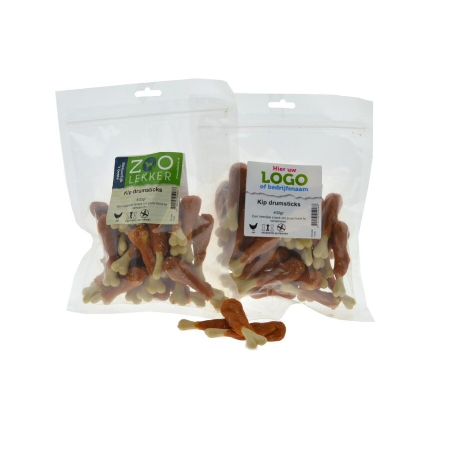 Kip drumsticks hondensnack | calcium-bot met kip | 100 g of 400 g